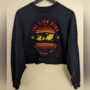 Disney Spirit Jersey The Lion King Hakuna Matata Women’s XS Navy Cropped